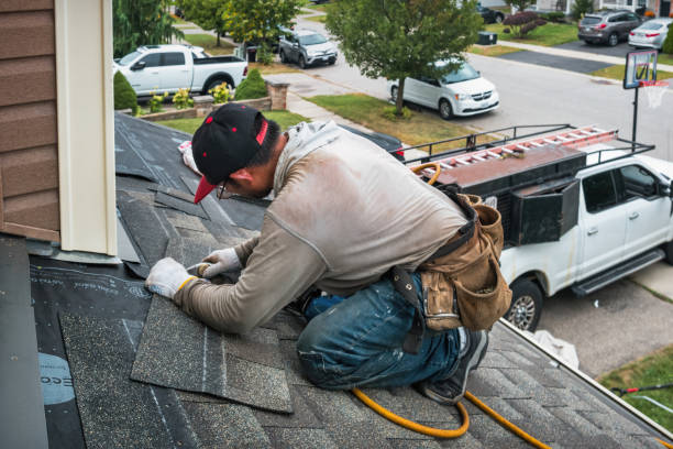 Professional Flat Roof Repair technician working in Hampton, MN